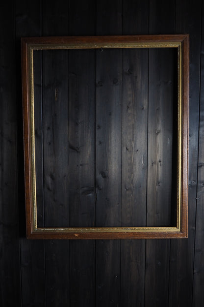 The Caspira-  Oak with Gold Trim Large Frame Rustic Frame
