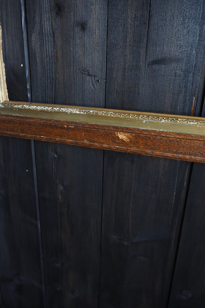 The Caspira-  Oak with Gold Trim Large Frame Rustic Frame