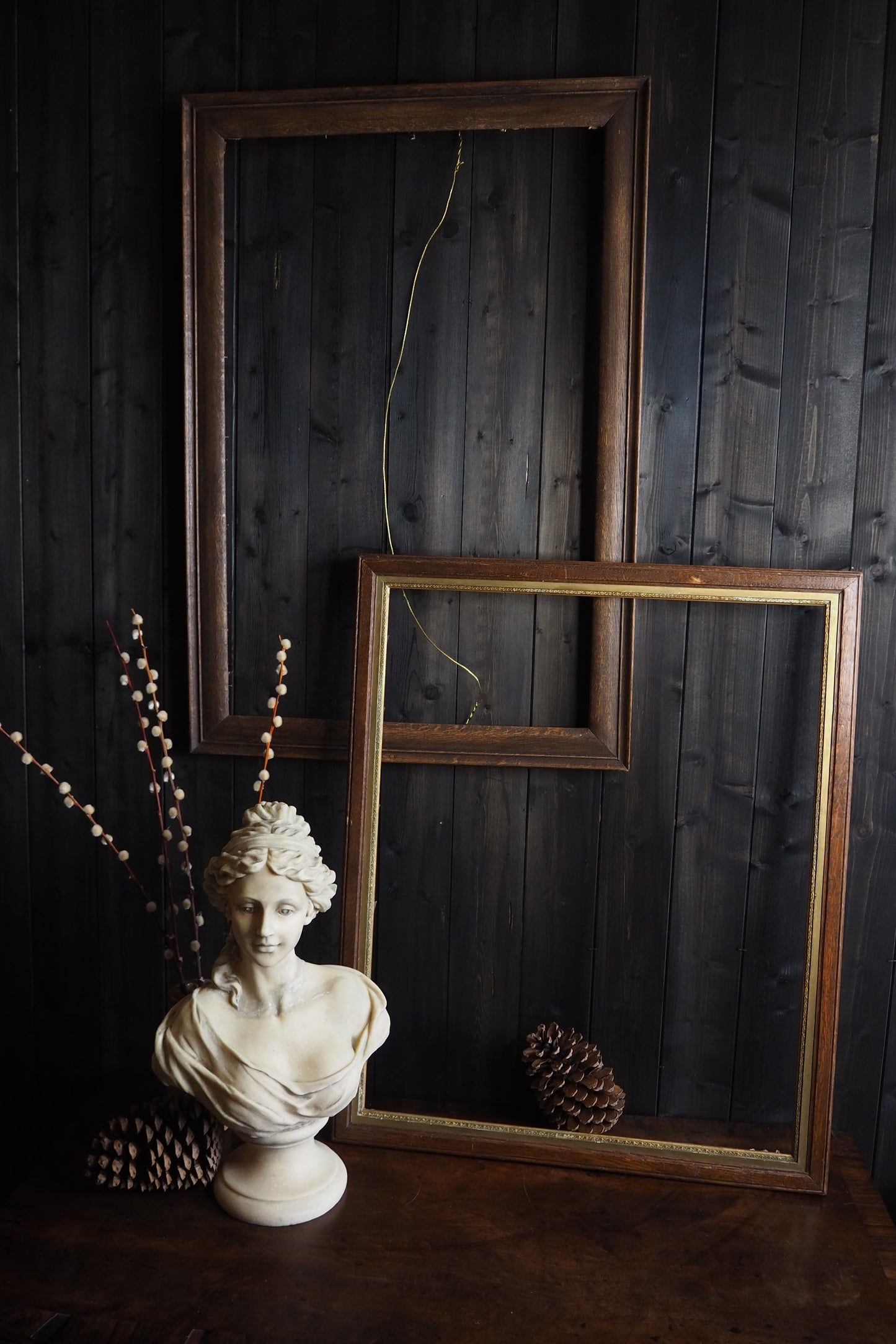 The Velora-  Walnut Edge Large Frame Rustic Frame