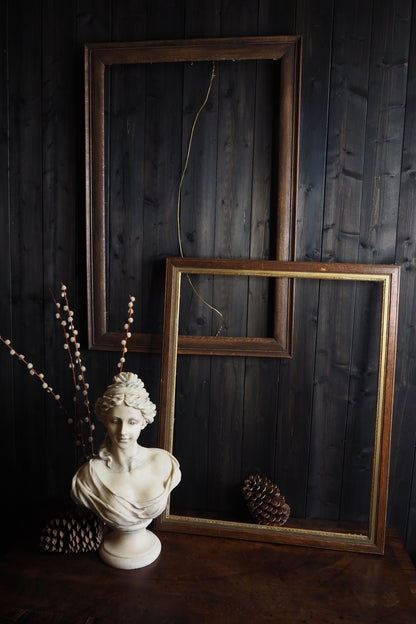 The Velora-  Walnut Edge Large Frame Rustic Frame