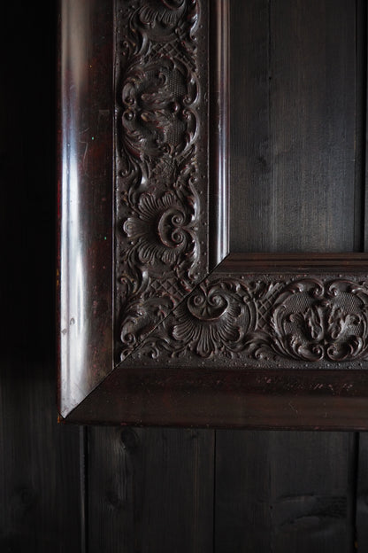 The Calvera - Original Hand-Carved Victorian Black Ornate Rare Frame