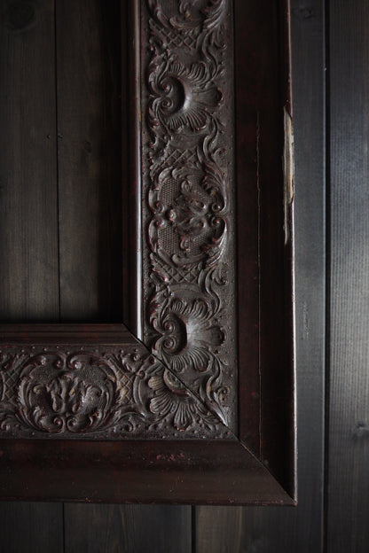 The Calvera - Original Hand-Carved Victorian Black Ornate Rare Frame