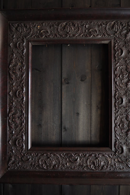 The Calvera - Original Hand-Carved Victorian Black Ornate Rare Frame