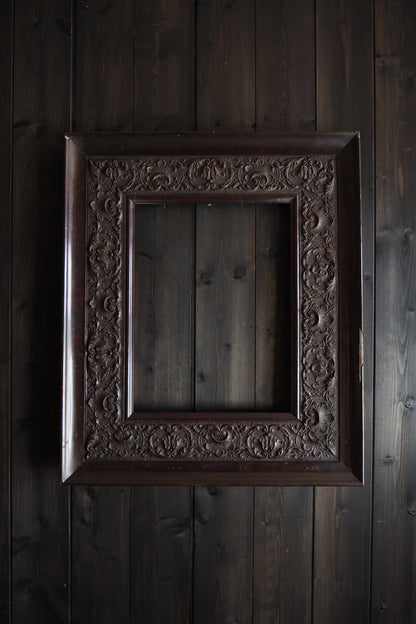 The Calvera - Original Hand-Carved Victorian Black Ornate Rare Frame