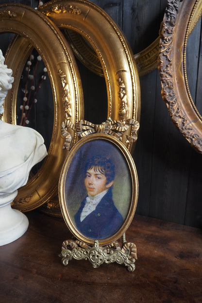 Victorian Portrait in Ornate Gold Ribbon Gilt  Frame