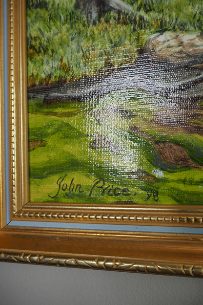 Vintage Landscape Oil Painting by John Price - 1998