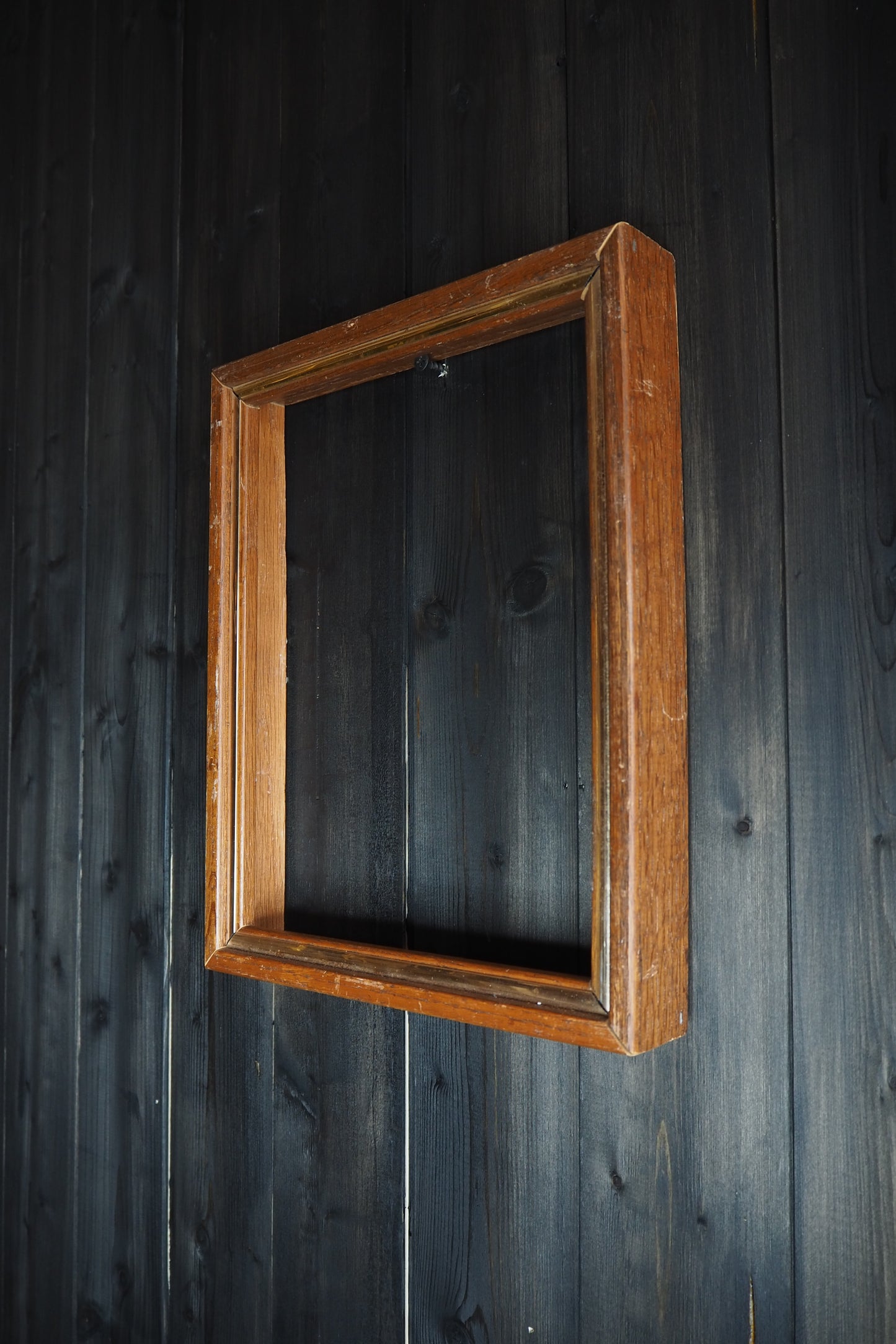 The Ashford – Deep Mini Vintage Wooden Frame with Gold Trim