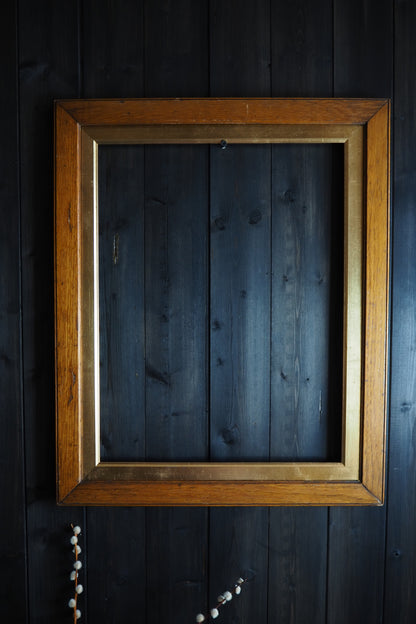 The Chester - Victorian Thick Solid Oak Wood Frame with Gold Trim