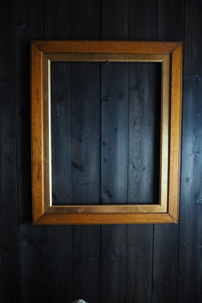The Chester - Victorian Thick Solid Oak Wood Frame with Gold Trim