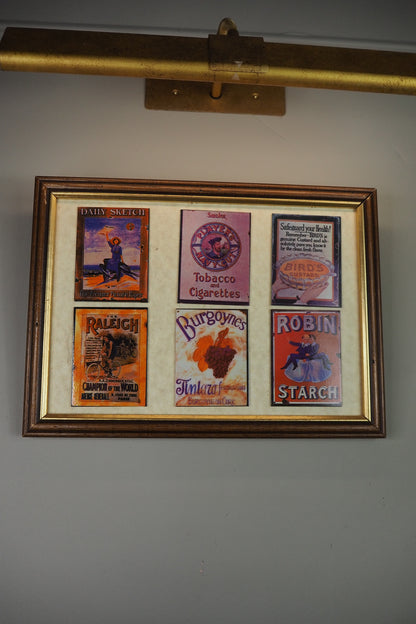 Enamel Echoes – Unique Antique Steel Advertising Signs on Wooden Frame
