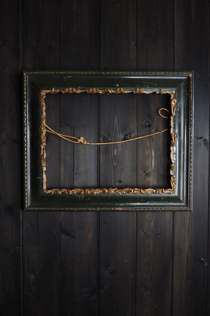 The Ashcombe - Antique Victorian Dark Green Gilt Frame