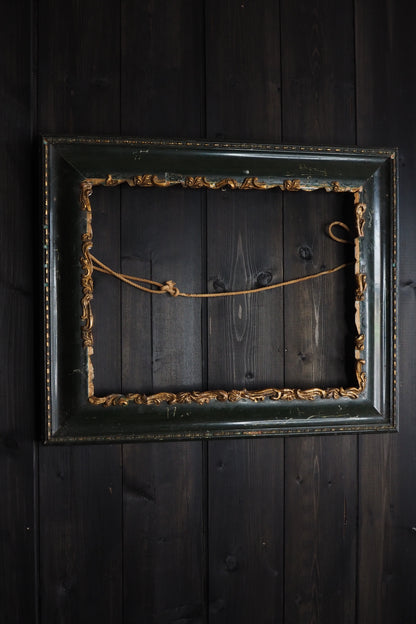 The Ashcombe - Antique Victorian Dark Green Gilt Frame