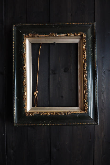 The Ashcombe - Antique Victorian Dark Green Gilt Frame