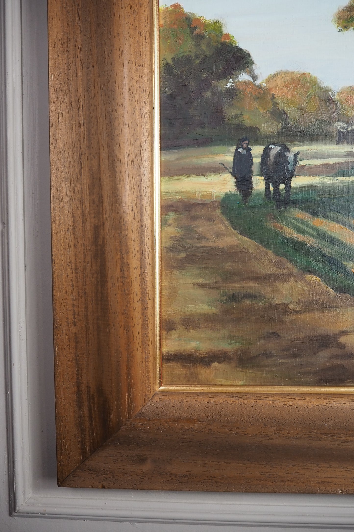 Cows in the Meadow -Original Nichol Wheatley Landscape Oil Painting