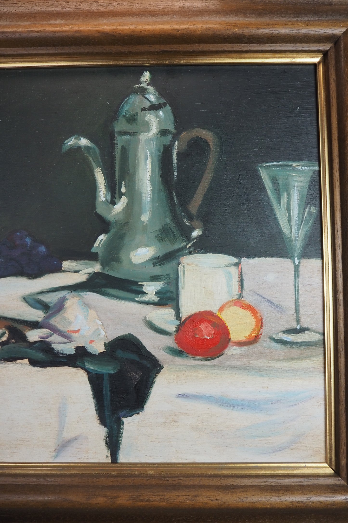 Scottish Colourist Inspired Still Life with Coffee Pot -Original Nichol Wheatley Oil Painting