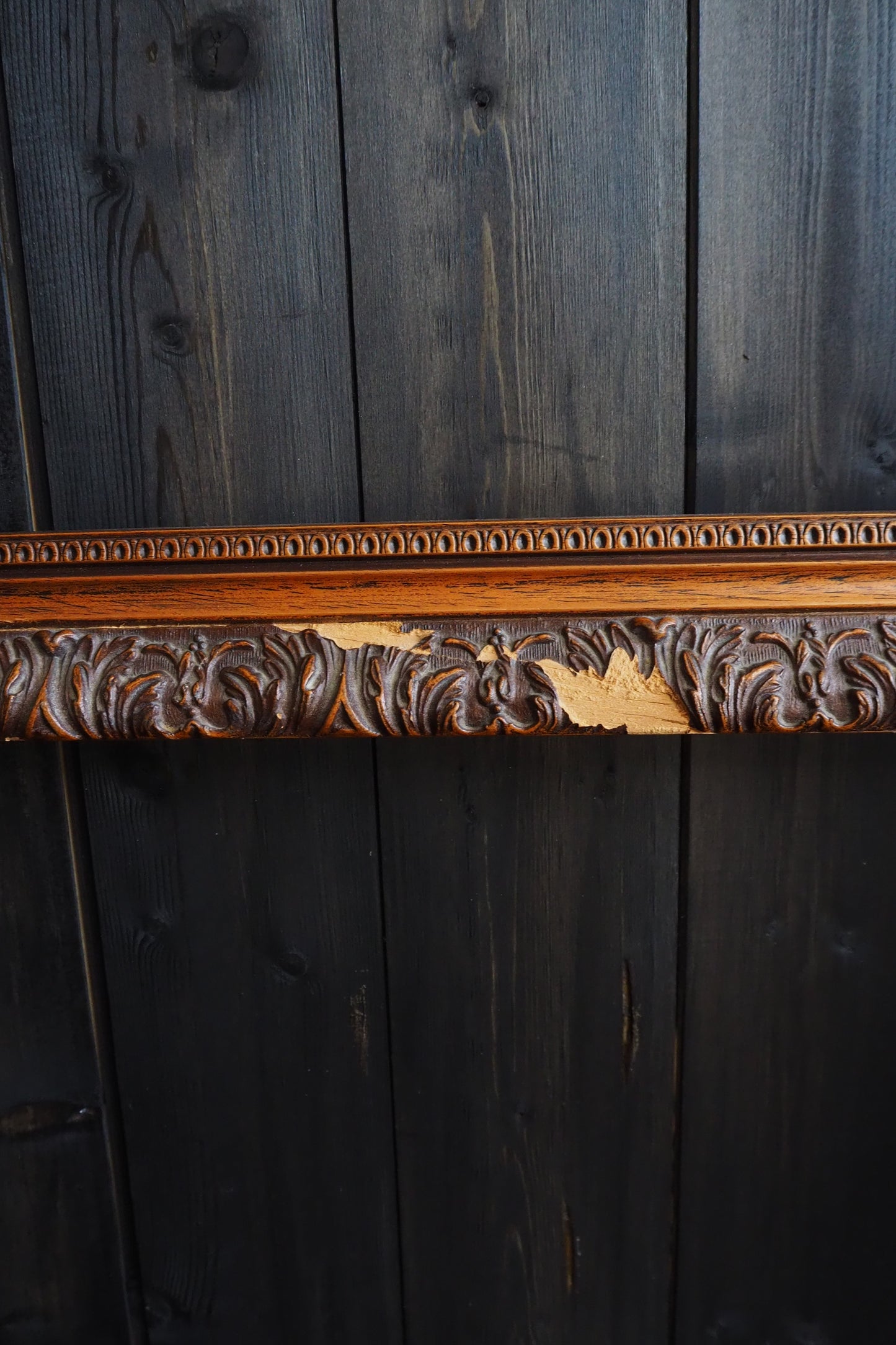 The Lustravia – Extra Large Vintage Floral Carved Wooden Frame