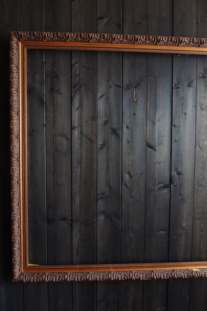 The Lustravia – Extra Large Vintage Floral Carved Wooden Frame
