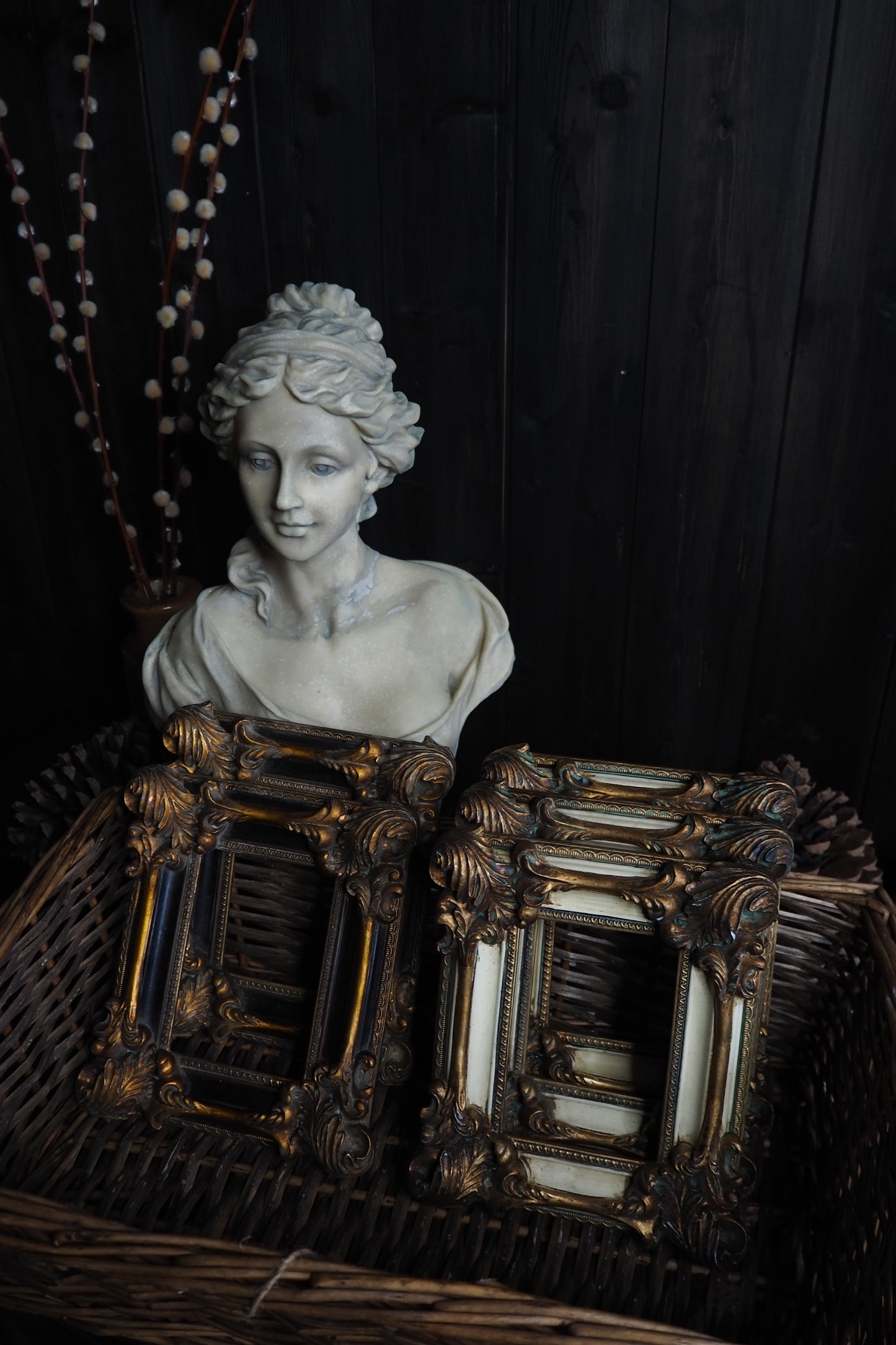 The D'Aubigny – Vintage Heavy Resin Baroque Picture Frames | Ornate Gold ,Black & White