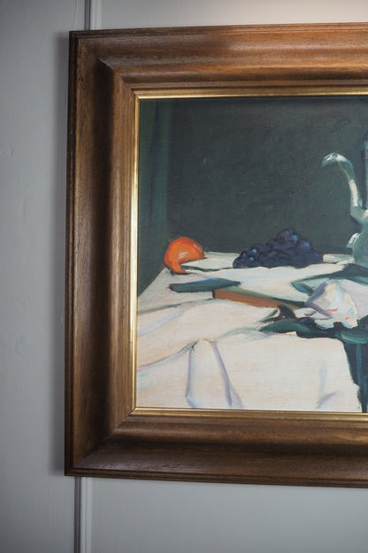 Scottish Colourist Inspired Still Life with Coffee Pot -Original Nichol Wheatley Oil Painting