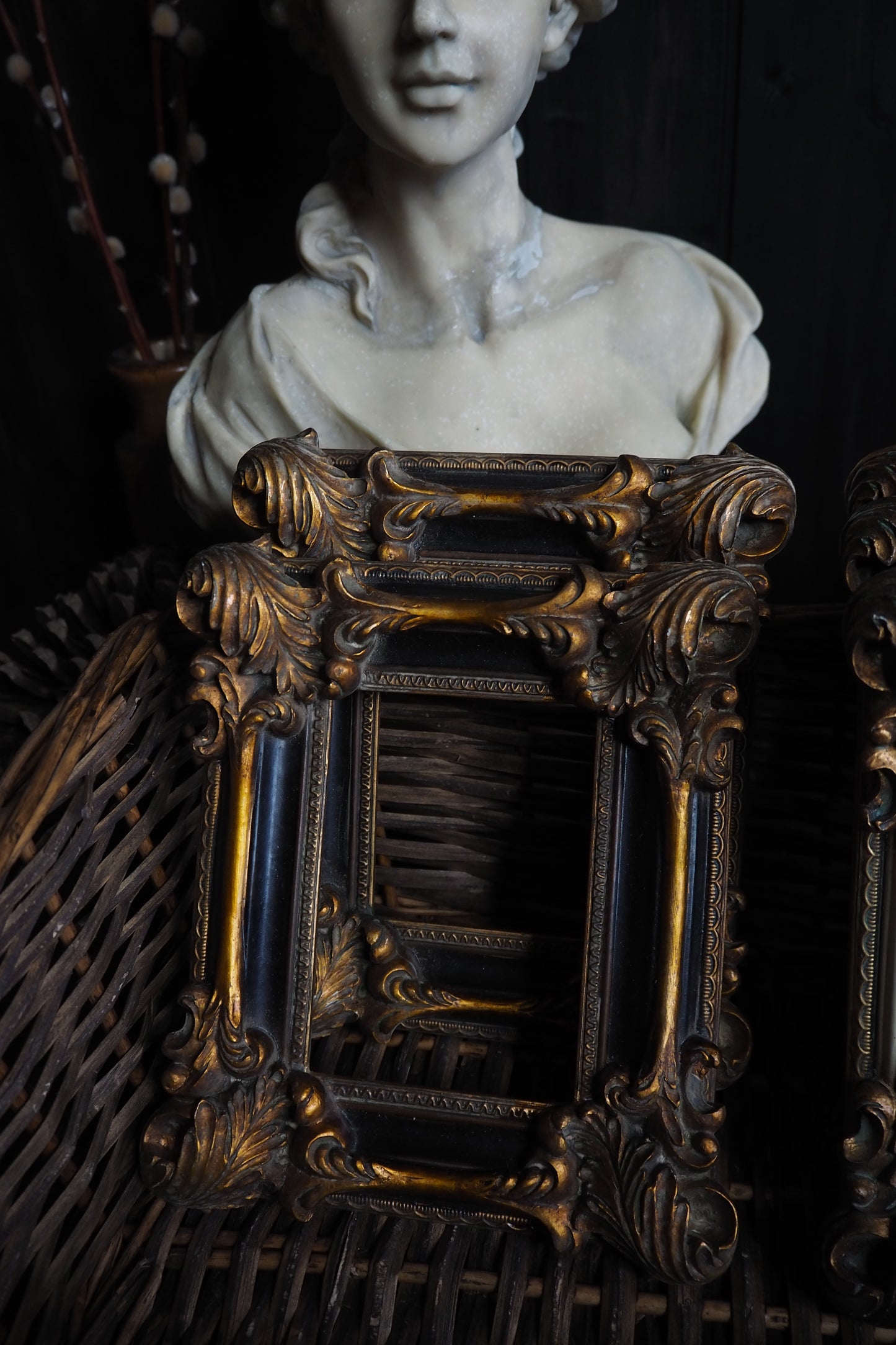 The D'Aubigny – Vintage Heavy Resin Baroque Picture Frames | Ornate Gold ,Black & White
