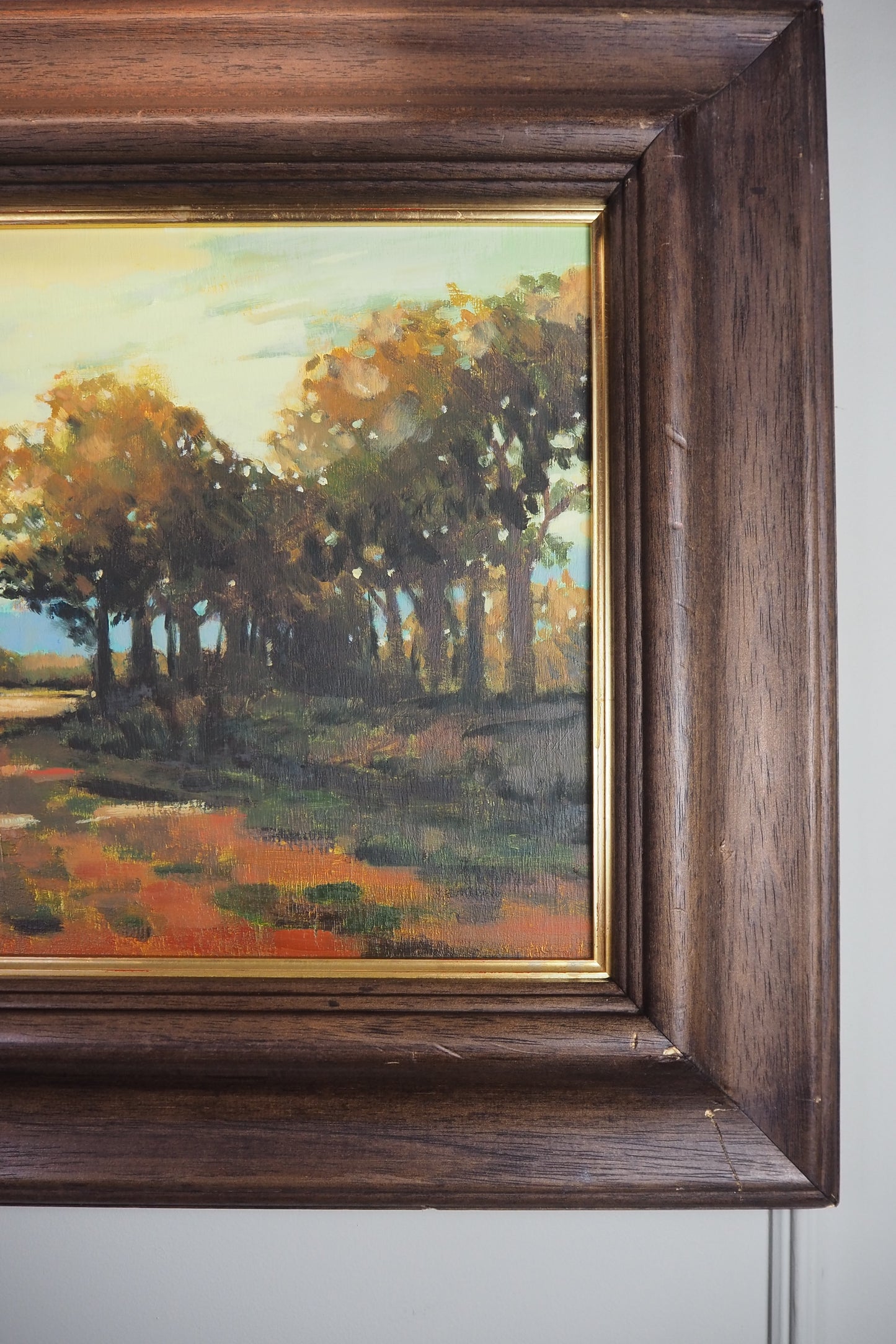 Beneath the Autumn Sunset -Original Nichol Wheatley Landscape Oil Painting