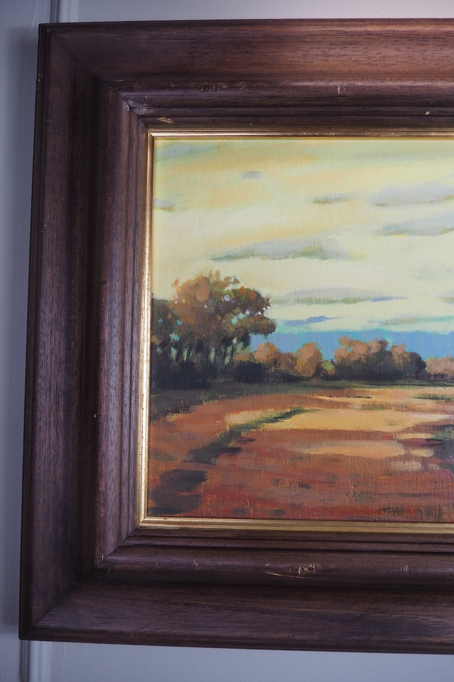 Beneath the Autumn Sunset -Original Nichol Wheatley Landscape Oil Painting