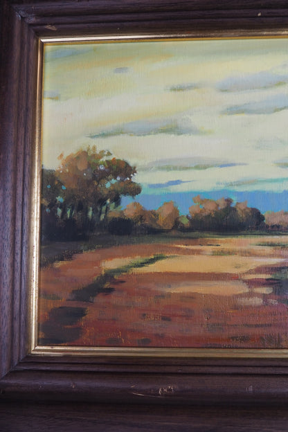 Beneath the Autumn Sunset -Original Nichol Wheatley Landscape Oil Painting