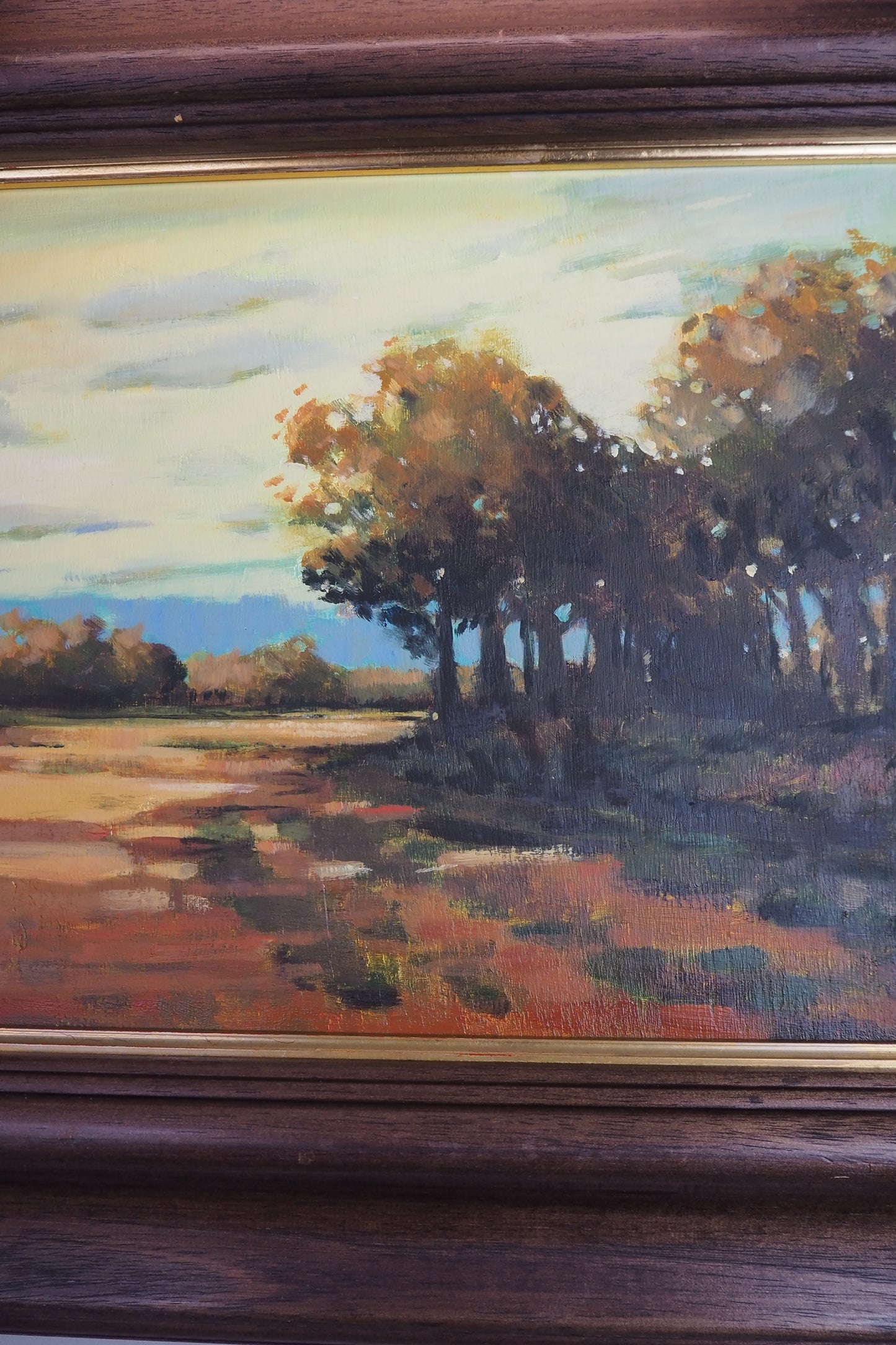 Beneath the Autumn Sunset -Original Nichol Wheatley Landscape Oil Painting