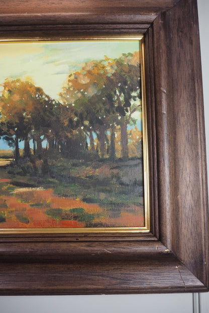 Beneath the Autumn Sunset -Original Nichol Wheatley Landscape Oil Painting