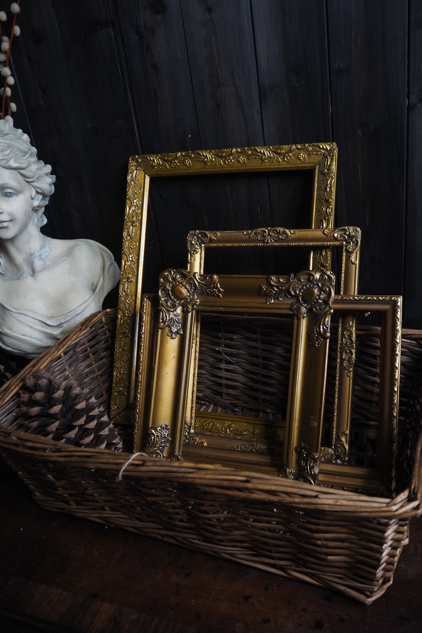The Golden Grandeur – Antique Original European Ornate Gilt Small Frame Collection