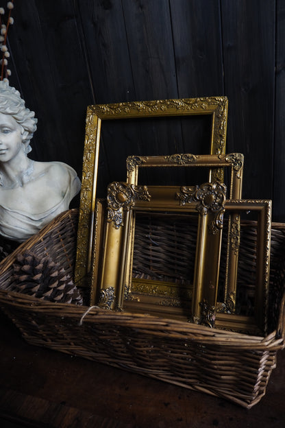 The Golden Grandeur – Antique Original European Ornate Gilt Small Frame Collection