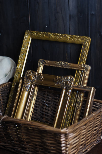 The Golden Grandeur – Antique Original European Ornate Gilt Small Frame Collection
