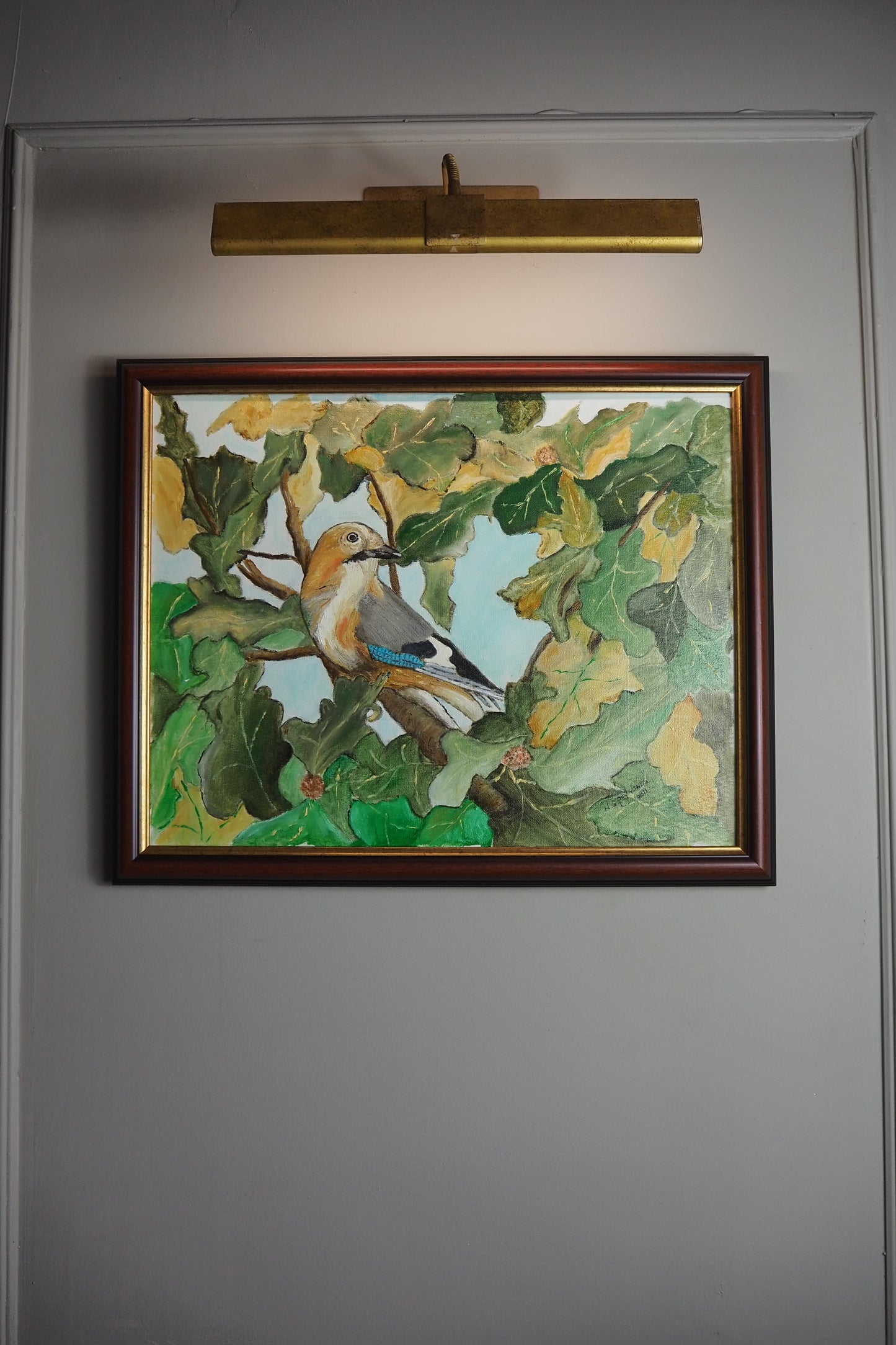 Song Among the Leaves - Original Oil Painting by N.G. Reynolds
