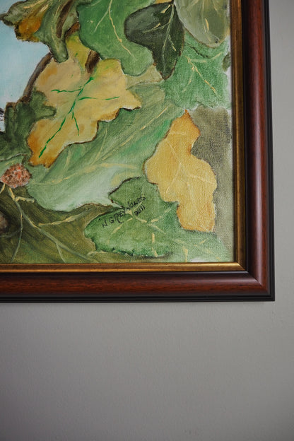 Song Among the Leaves - Original Oil Painting by N.G. Reynolds