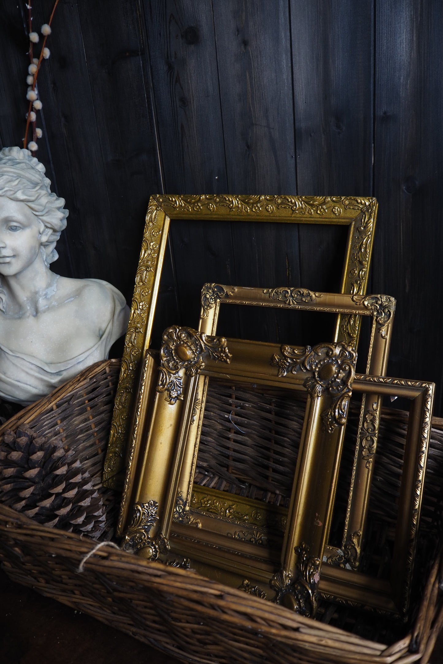 The Golden Grandeur – Antique Original European Ornate Gilt Small Frame Collection