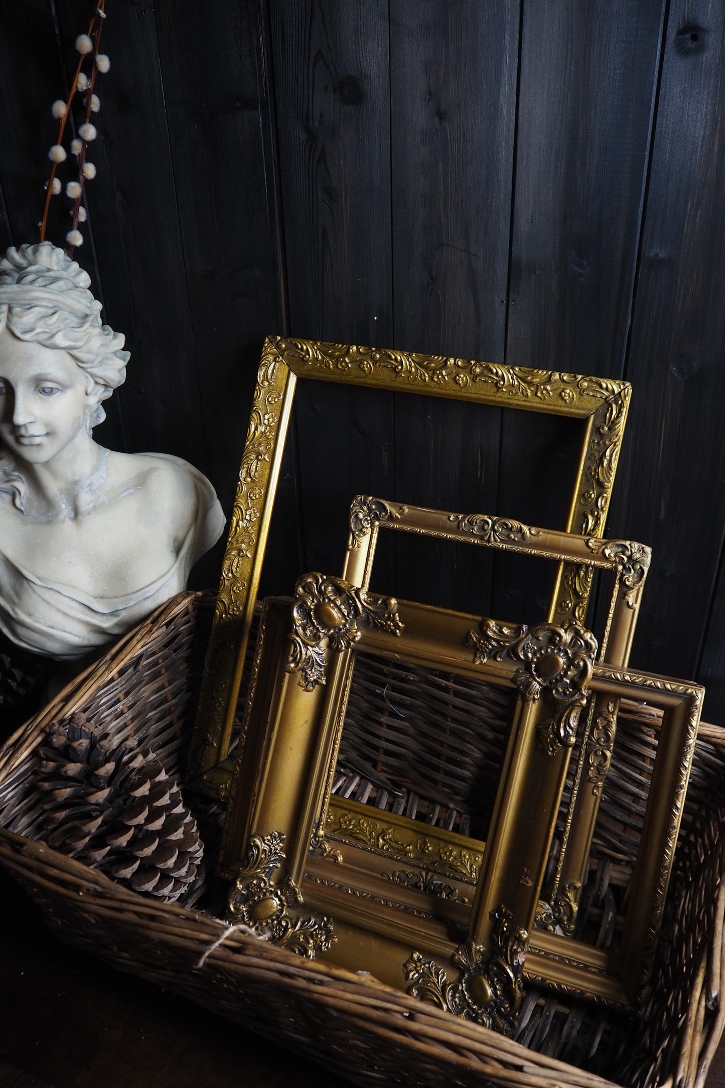 The Golden Grandeur – Antique Original European Ornate Gilt Small Frame Collection