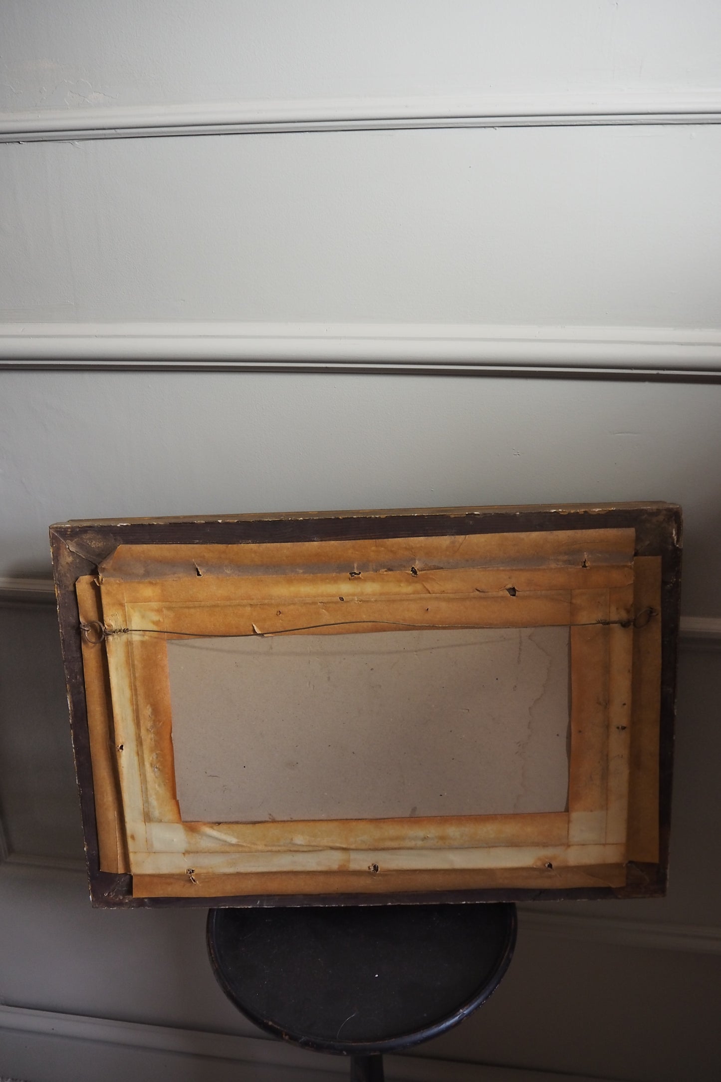 Antique Oil Painting River Landscape Signed R. Hully | Victorian Ornate Gold Gesso Frame