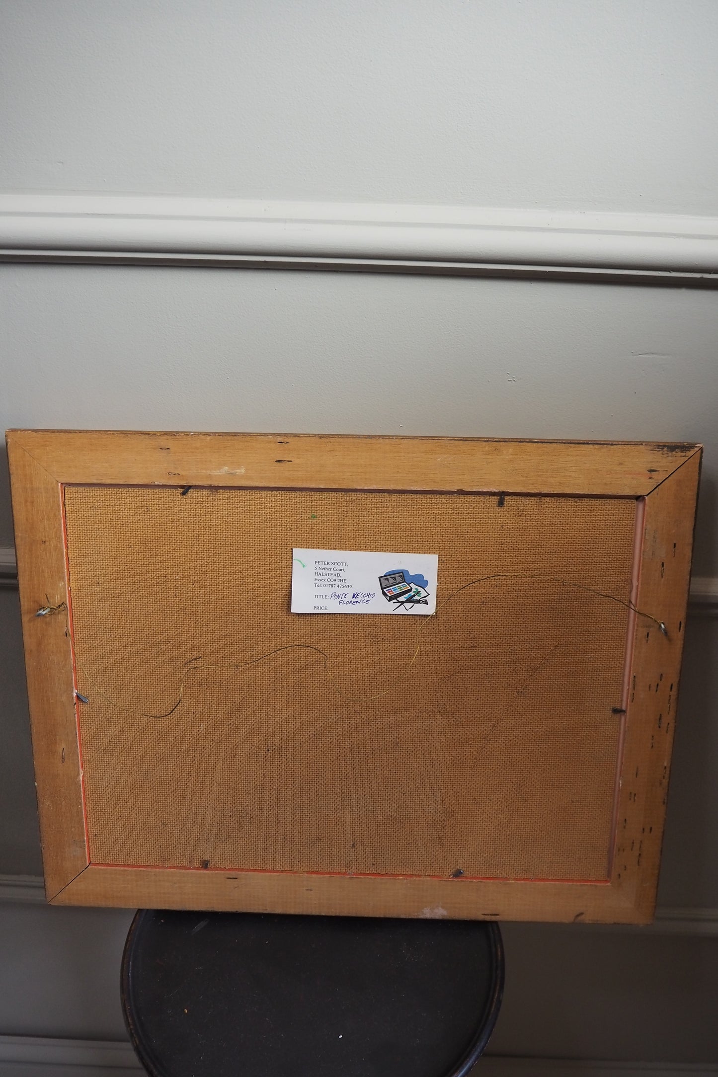 Vintage Landscape Oil Painting by H. W. Johnson (1988) – Gilt Thick Frame