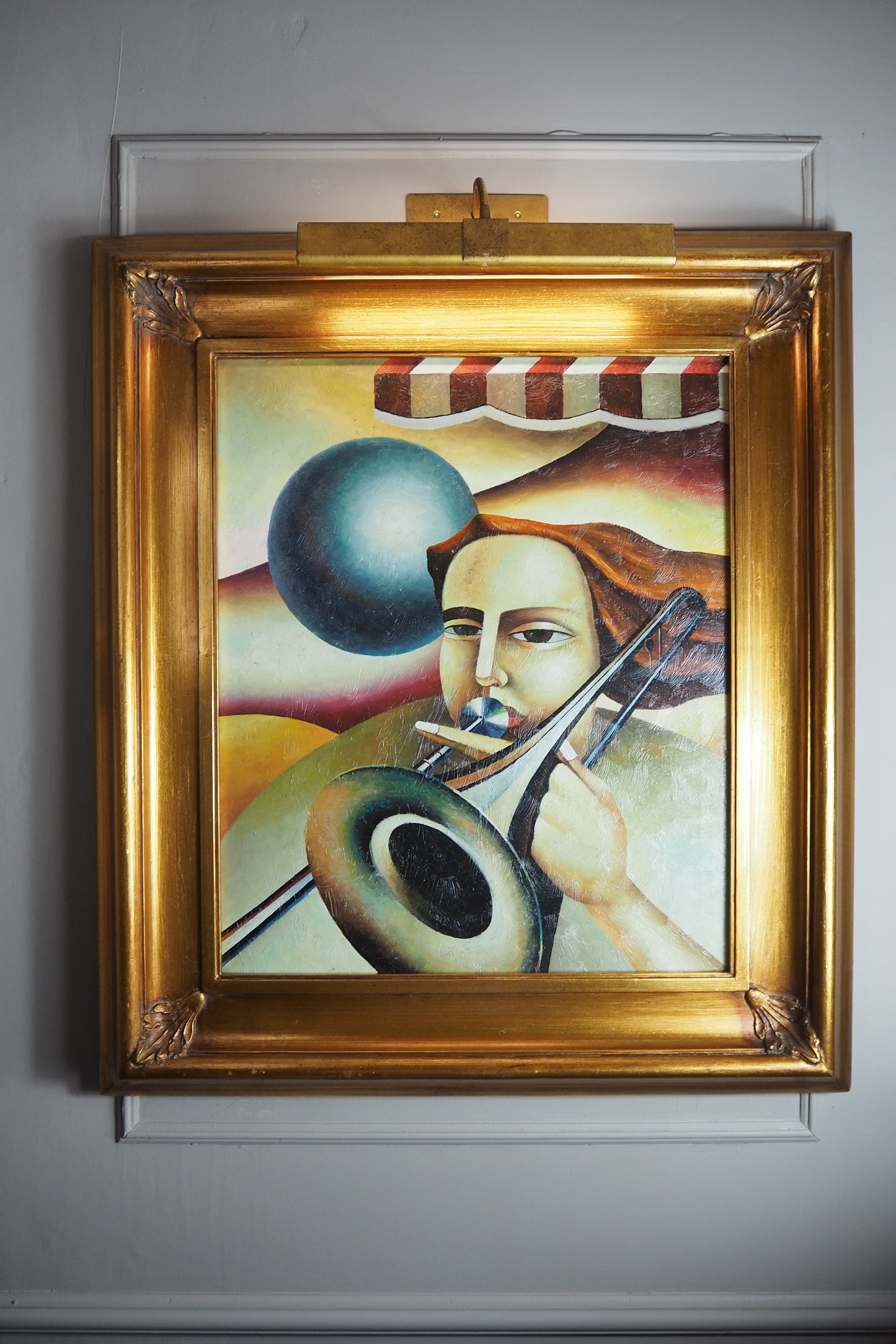 Art Deco Style Oil Painting - Homage to Fabio Hurtado's El Circo