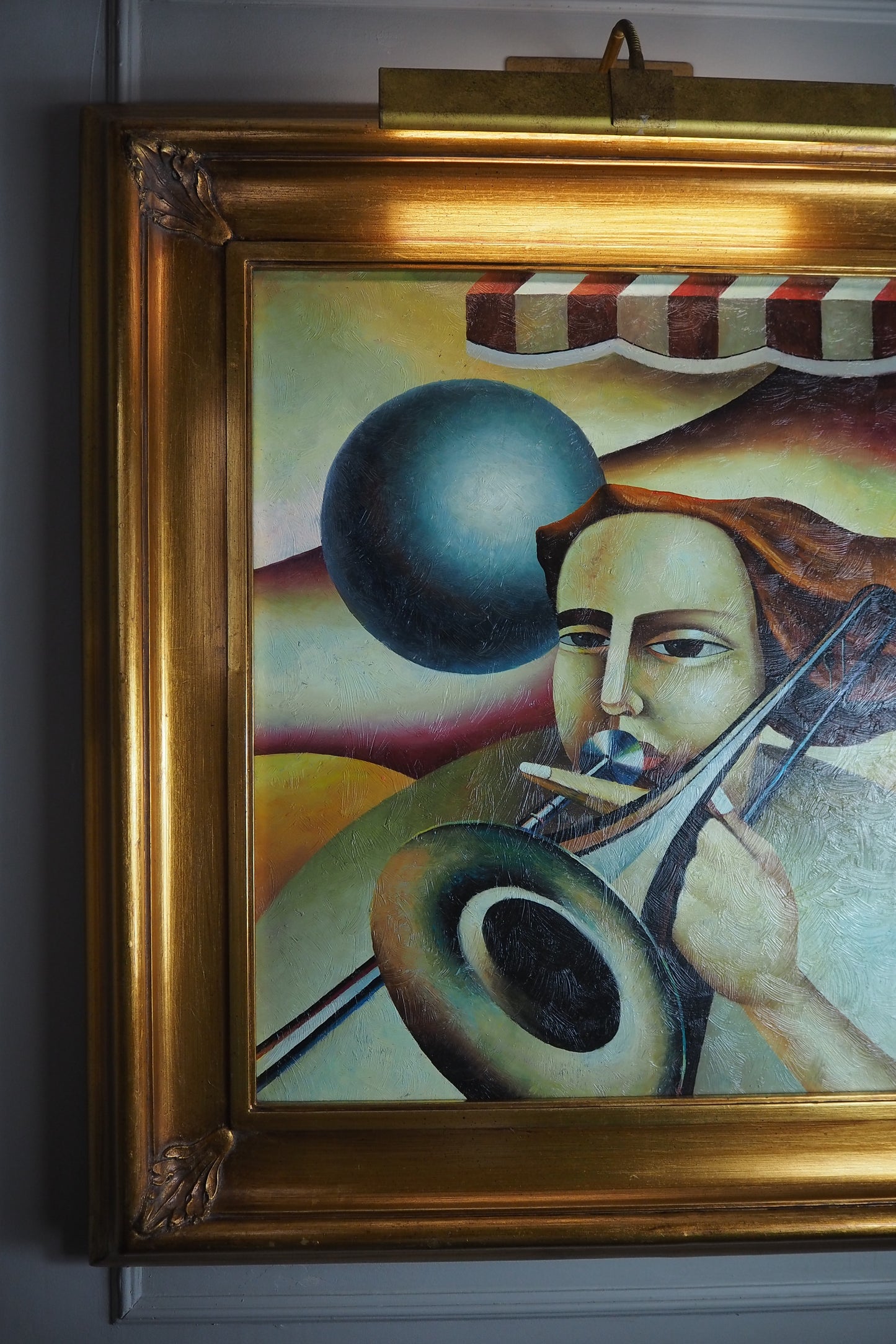 Art Deco Style Oil Painting - Homage to Fabio Hurtado's El Circo