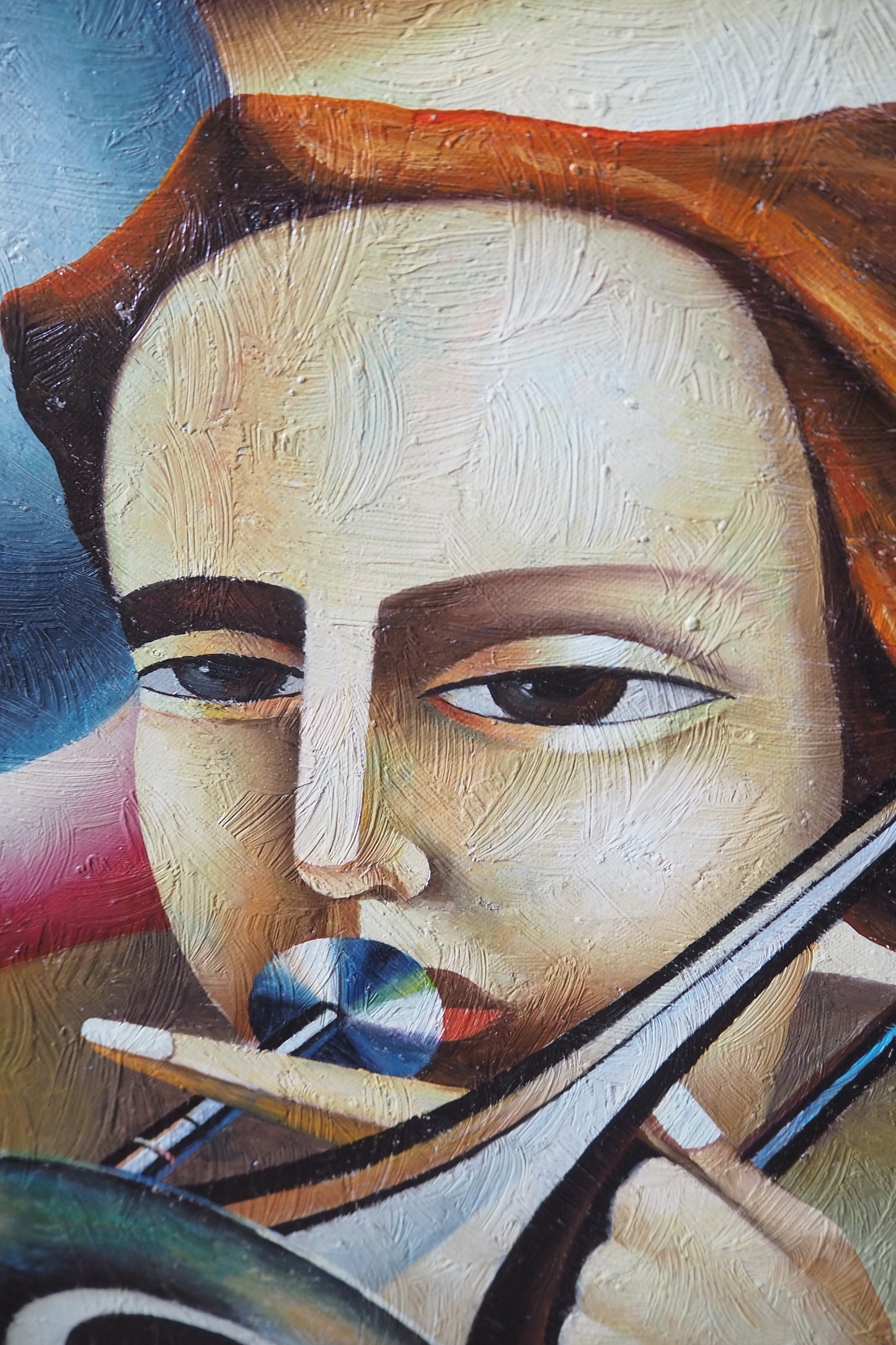 Art Deco Style Oil Painting - Homage to Fabio Hurtado's El Circo