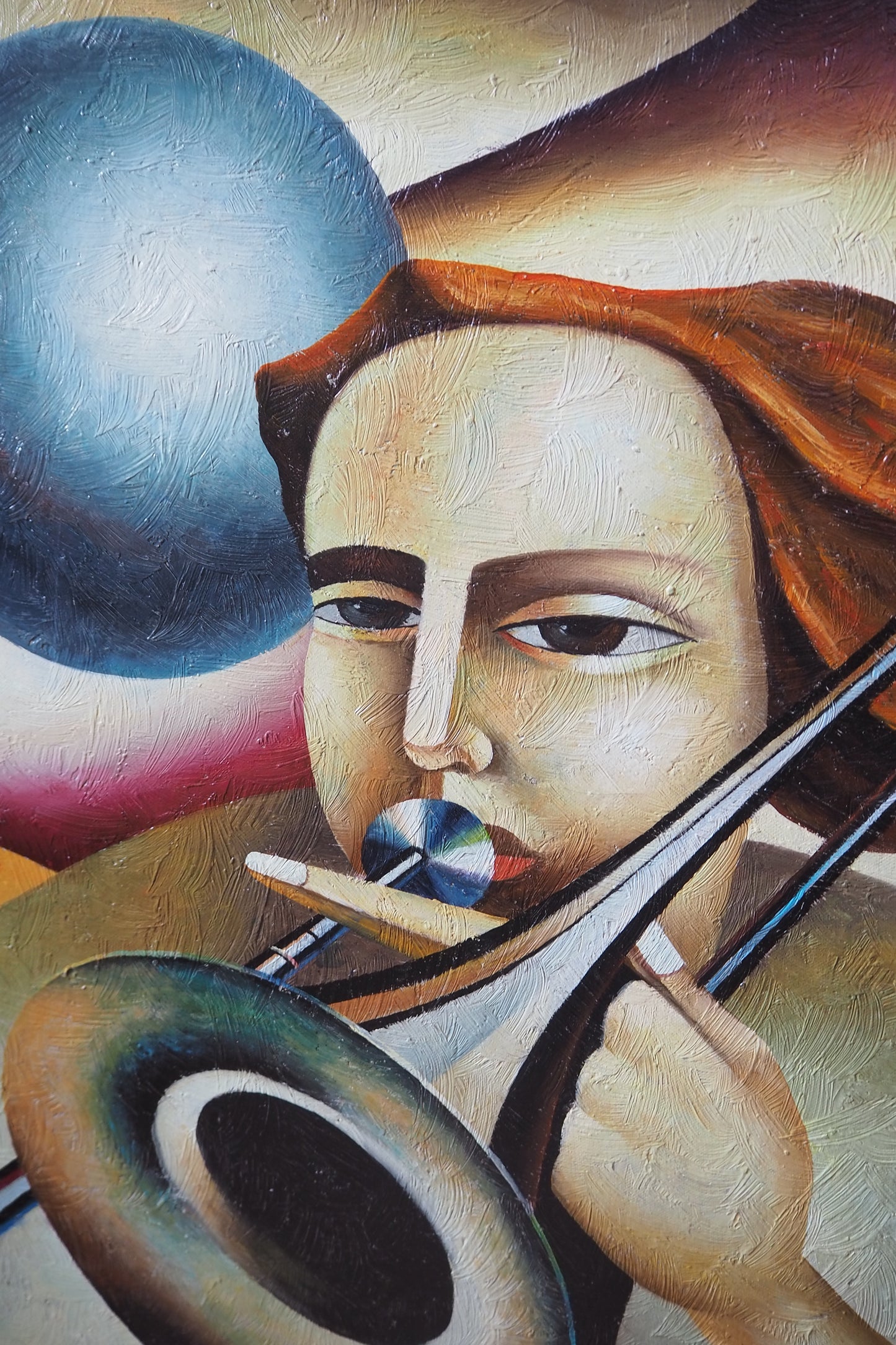 Art Deco Style Oil Painting - Homage to Fabio Hurtado's El Circo