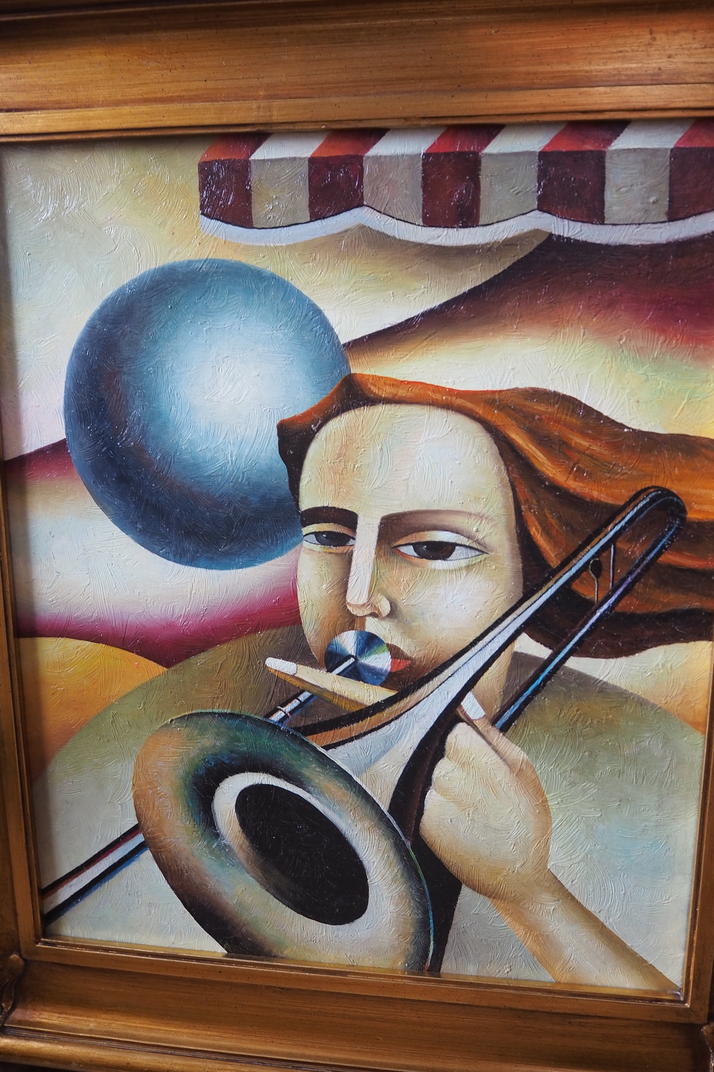 Art Deco Style Oil Painting - Homage to Fabio Hurtado's El Circo