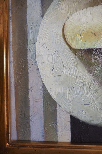 Art Deco Style Oil Painting - Homage to Fabio Hurtado's Blue tango" Oblivion