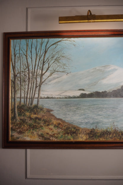 Majestic Reflections – Vintage Large Signed Oil Painting