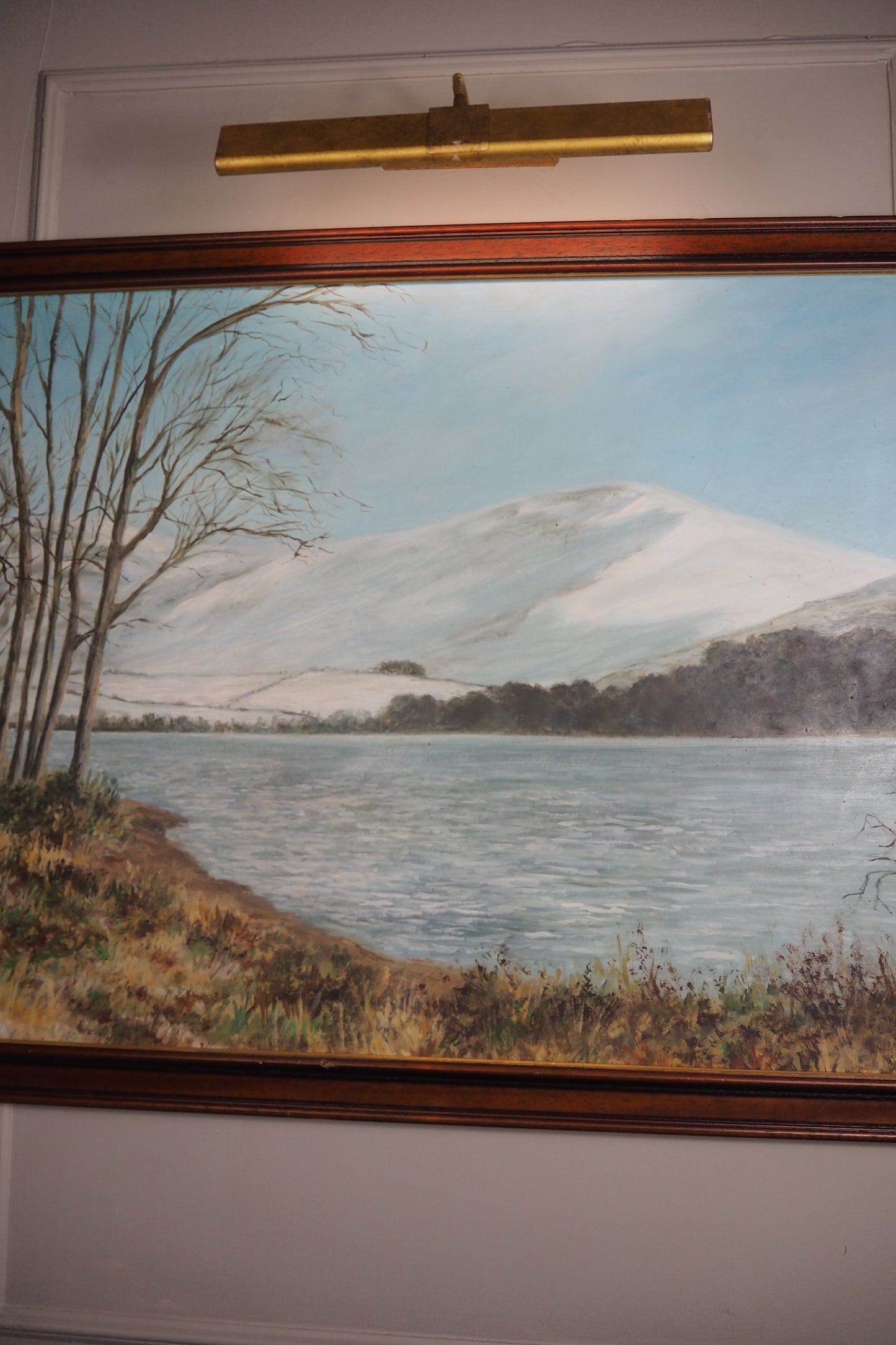 Majestic Reflections – Vintage Large Signed Oil Painting
