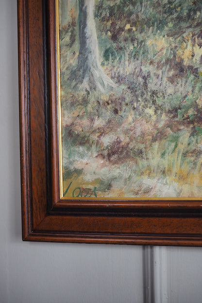 Majestic Reflections – Vintage Large Signed Oil Painting
