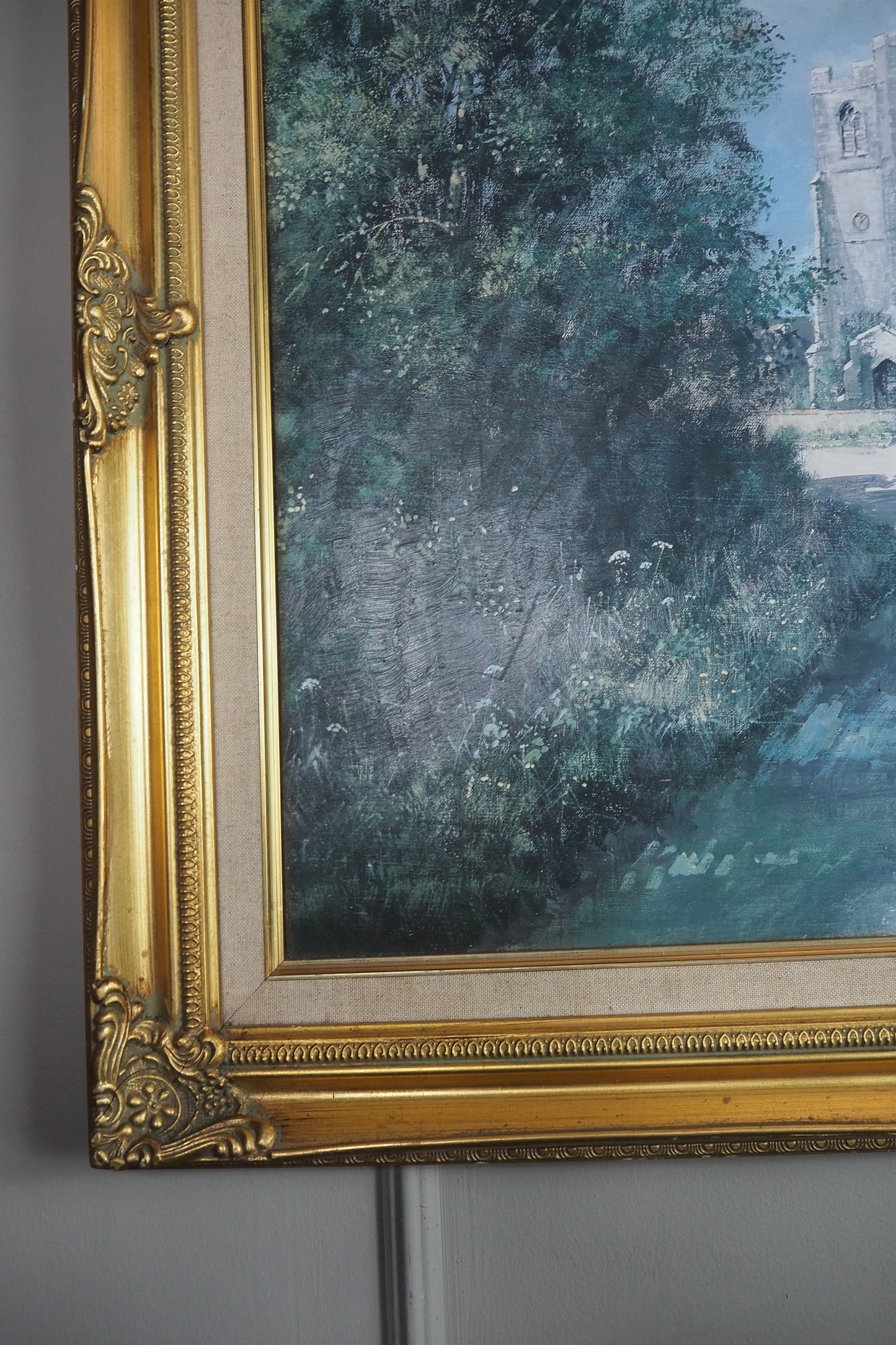 Vintage Framed Textured Art Print – Summer’s Day by Clive Madgwick