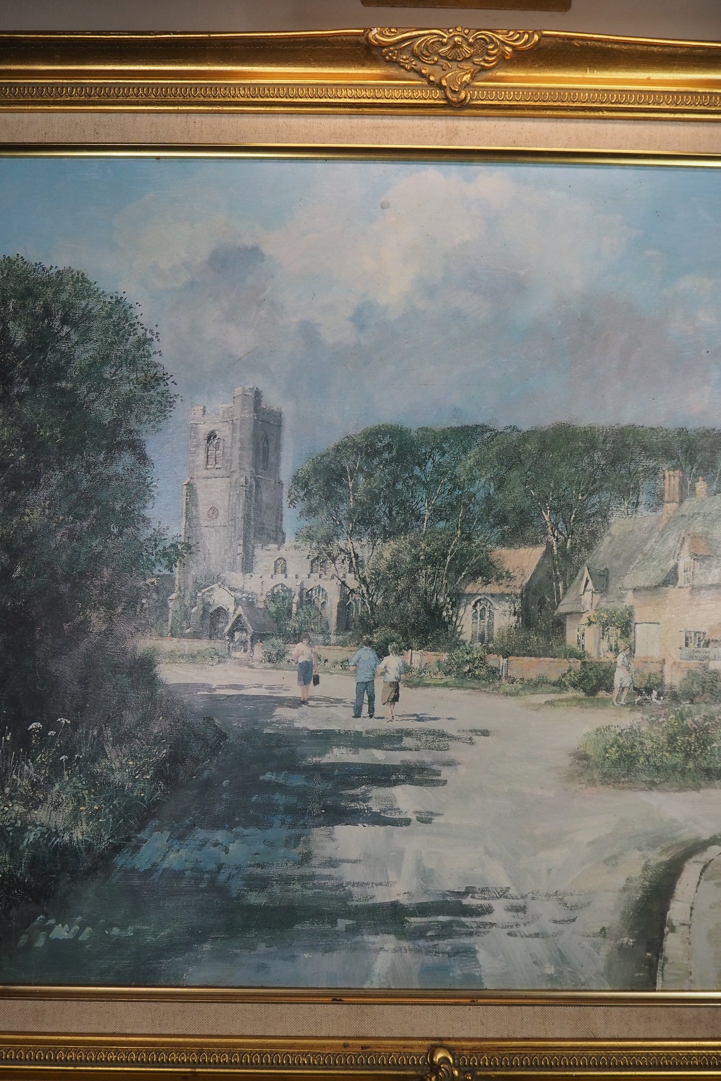 Vintage Framed Textured Art Print – Summer’s Day by Clive Madgwick