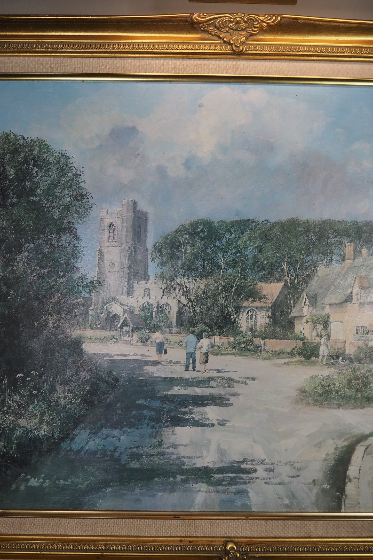 Vintage Framed Textured Art Print – Summer’s Day by Clive Madgwick
